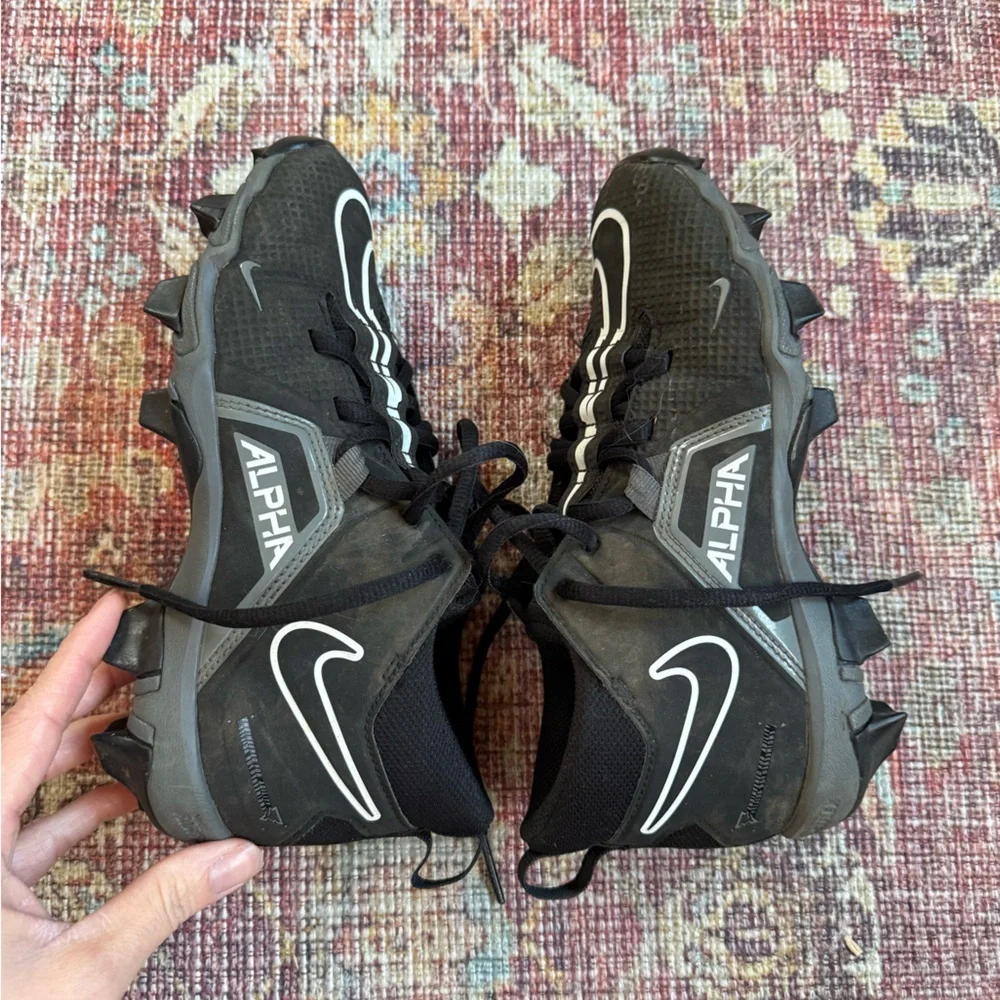 Nike Alpha Youth 4 Black Grey Football Cleats